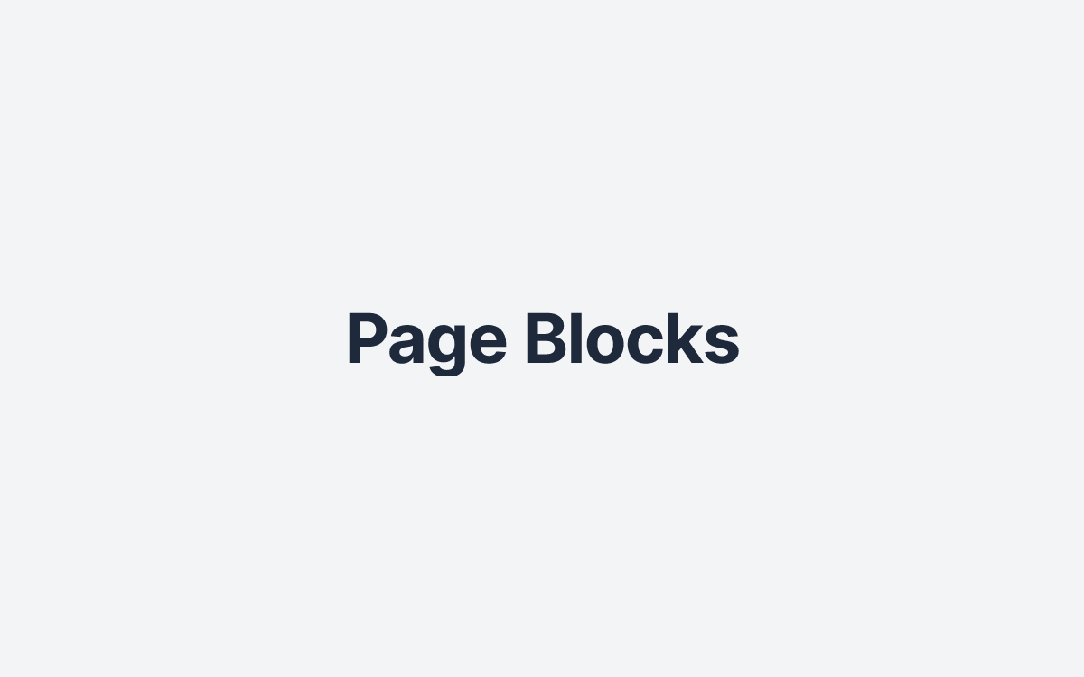 Page Blocks