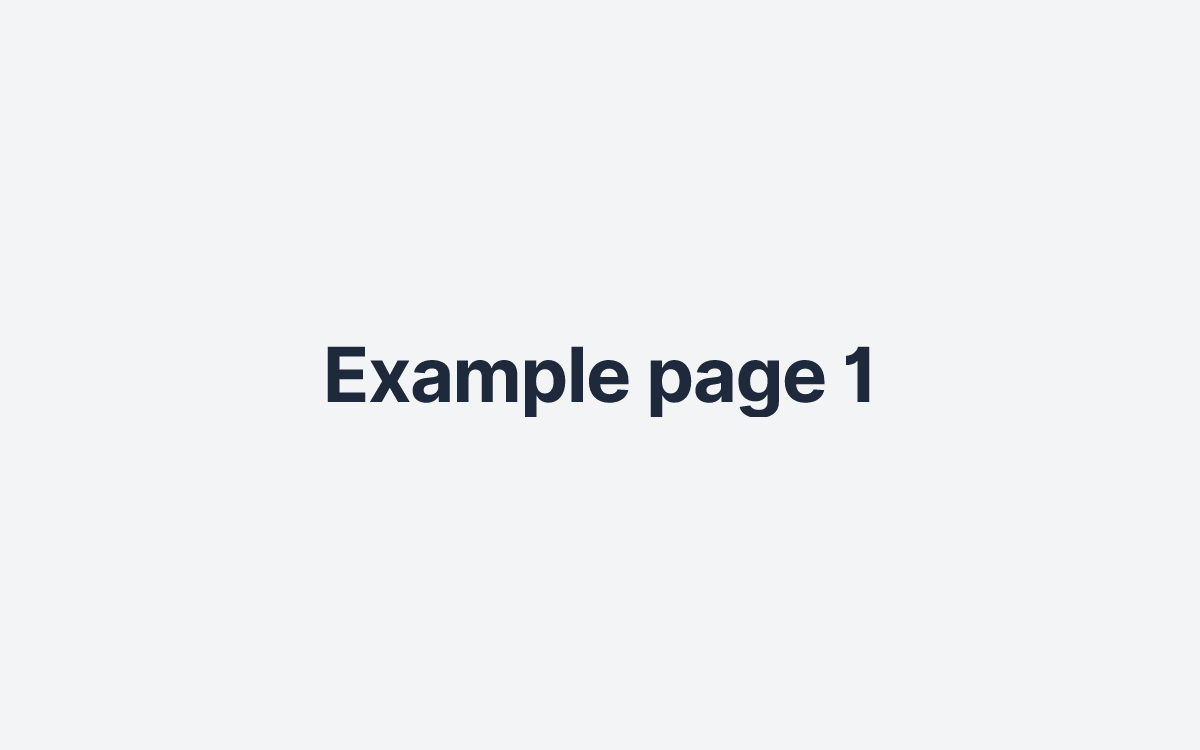 Example page 1 | Docs