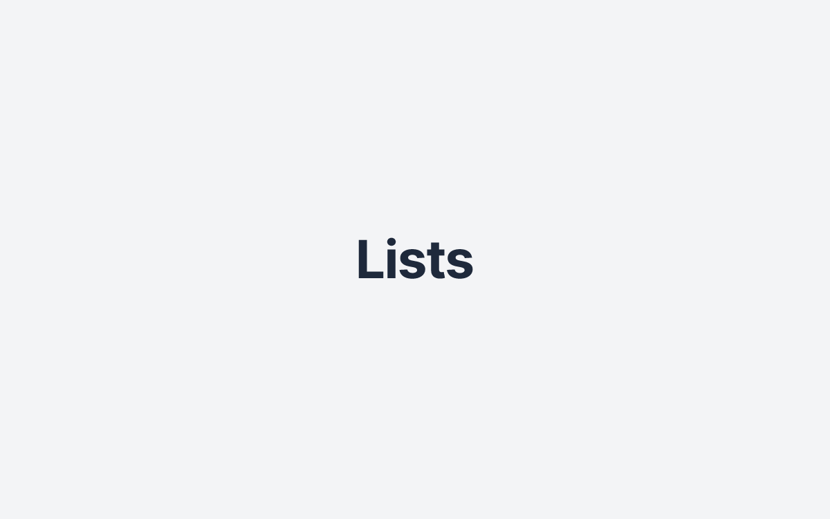Lists