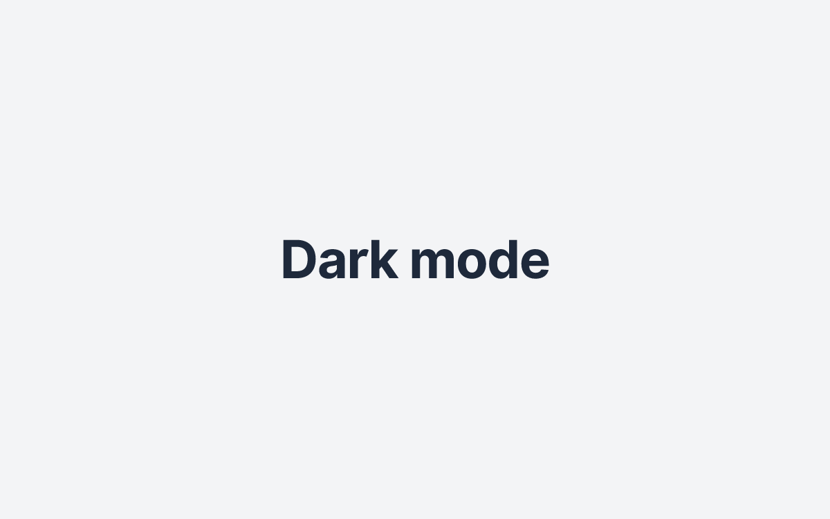Dark mode